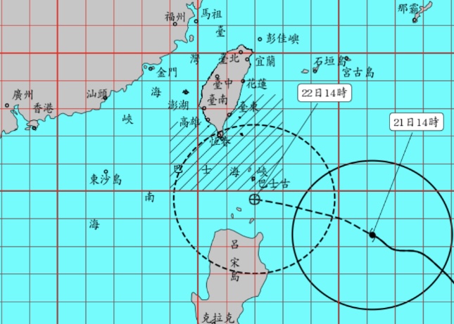 圖 / 中央氣象署，以下同