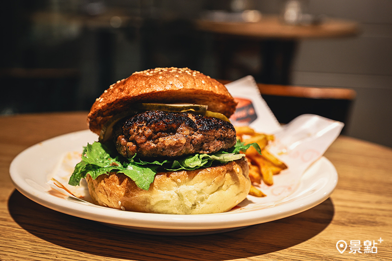 牛舌漢堡排堡。