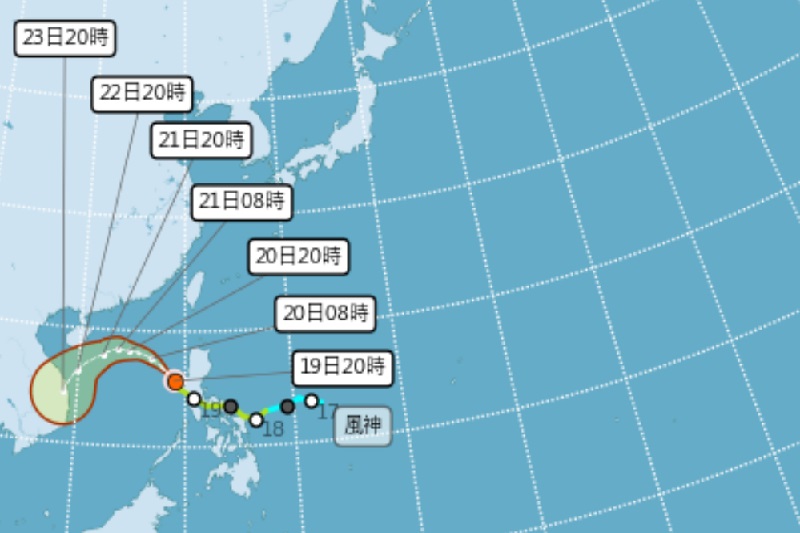 24號颱風風神外圍環流共伴效應！東北季風增強水氣多一週天氣預報先看