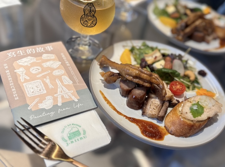 嘉義「J-Biiru嘉啤酒餐酒館」以陳澄波創作為靈感發展出一系列美味餐點。（圖 / 景點+ 張盈盈）