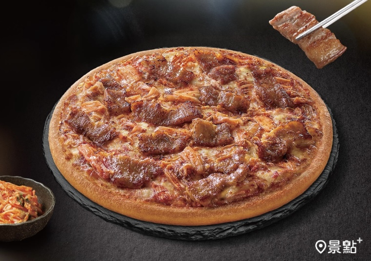 韓式泡菜豬五花比薩。