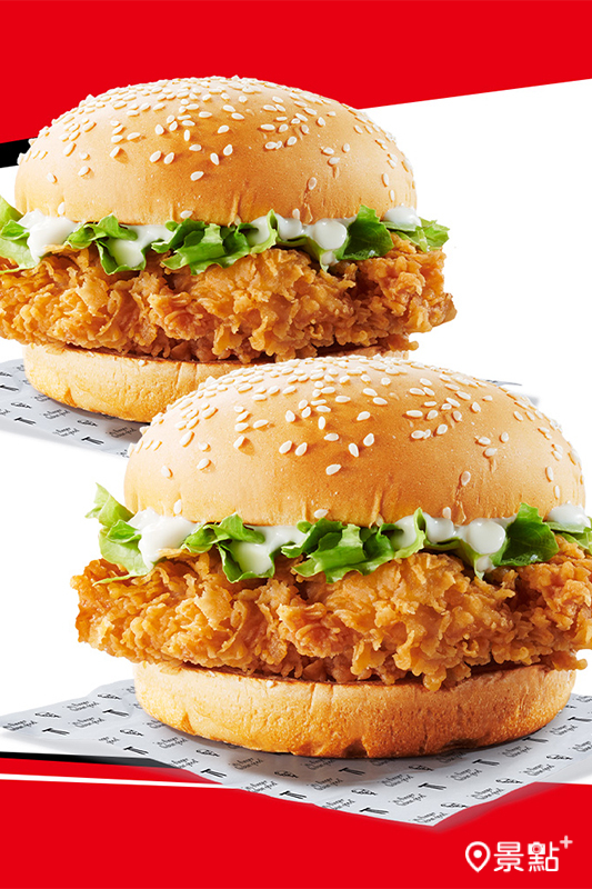 肯德基炸翻星期三12月17日推出咔啦雞腿堡買一送一優惠，雙堡只要95元。