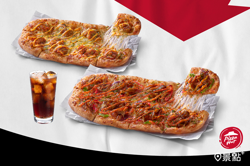必勝客「義式手工薄比薩銅板1+1」韓式雙醬雪花牛或五重起司蒜香雞+飲料只要149元！