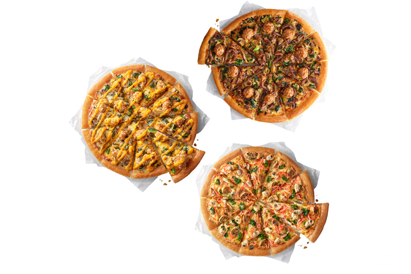 必勝客三個大比薩激省組下殺3折。