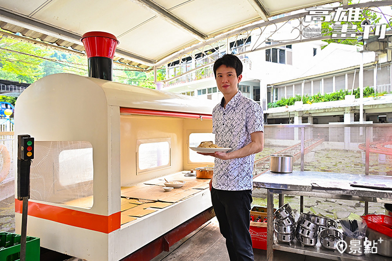 翠湖餐廳小老闆黃群透露，父親當年突發奇想打造的水上火車送餐，不僅話題十足，就算現在也是相當前衛又趣味的設計。 