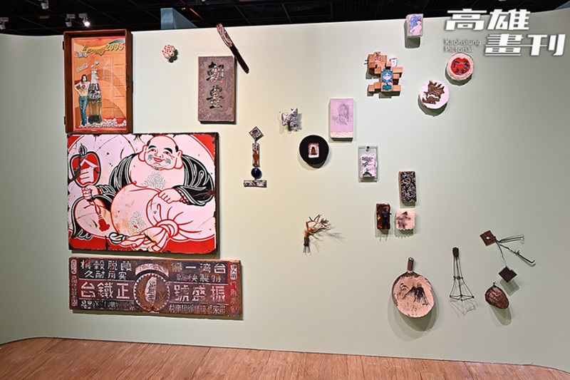 作品《舊是寶》集合了各種懷舊小物件，隱約揭示著有時候不起眼的小物可能是孩子們心中獨特的寶貝。(攝影/Carter)