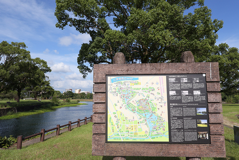 江津湖湖景與園區地圖路線